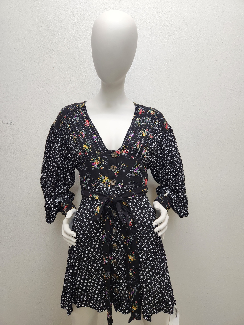 Free People Wonderland Printed Mini Dress Size S
